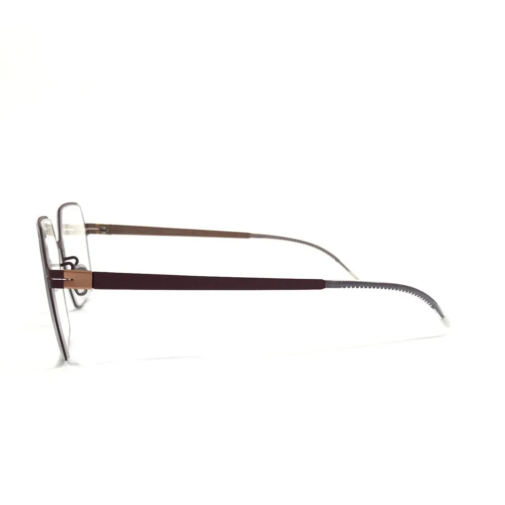 lool Eyewear Eyeglasses Frames HEXIA BXPK Matte Brown Pink Hexagonal 53-16-137